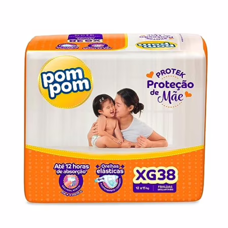 Fralda Pom Pom Protek  XG 38 unidades