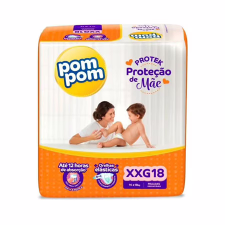 Fralda Pom Pom Protek XXG 18 Unidades
