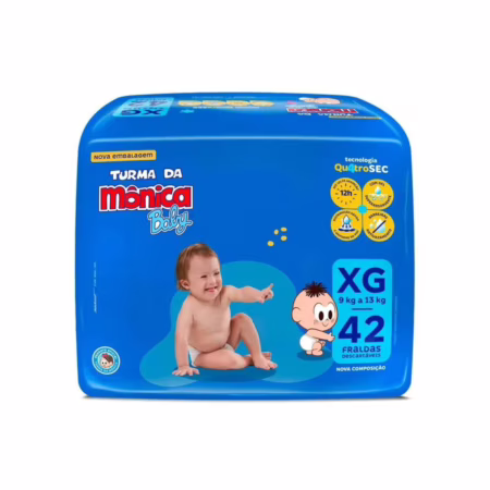 Fralda Turma da Mônica Baby XG 42 unidades