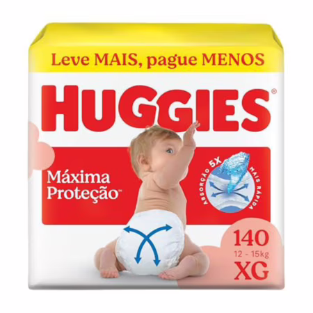 Huggies Supreme Care Fralda Descartável, XG, 140 Unidades