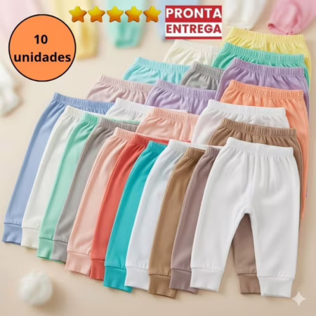 Kit 10 Calças Mijão Sem Pé Tam P ao GG