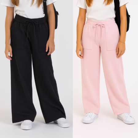 💎 Kit 2 Calça Pantalona Juvenil Infantil Menina em Moletinho Feminina