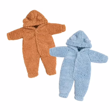 Kit 2 Macacão Pelúcia Bebe Diversas Cores (tam: P ao G)