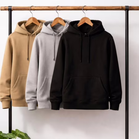 Kit 3 Blusas De Frio Moletom Liso Fechada Bolso Canguru