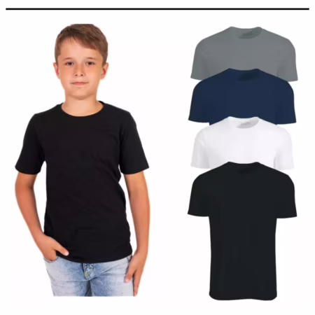 Kit 4 Camisetas básicas (Tam. 8 ao 16)
