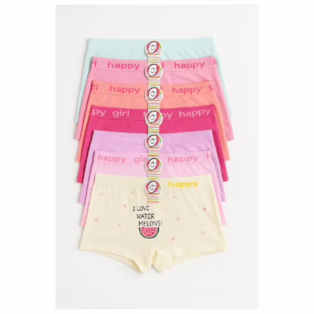 Kit 6 Calcinhas Box Infantil Menina Moça Tecido Microfibra Confortavel