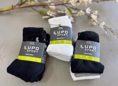 Kit 9 Pares Meias Cano Médio Lupo - Opções de Cores