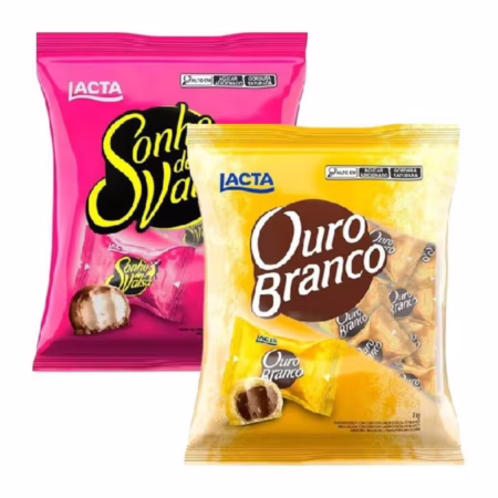 Kit Chocolate Ouro Branco 1Kg + Sonho de Valsa 1Kg