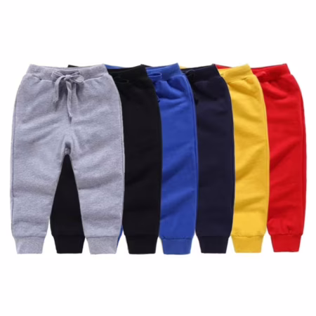 Kit com 4 calças infantil de moletom flanelado (Tam. 2 a 8 anos)