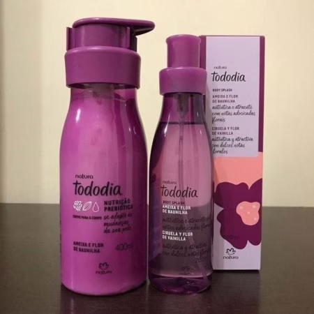▪️ Kit Creme Nutritivo e Body Splash Tododia Ameixa e Flor de Baunilha (2 produtos)