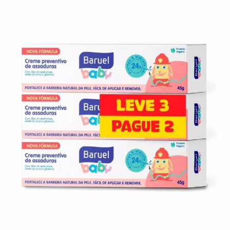 Kit Creme Preventivo de Assaduras Baruel Baby (3 un 45g cada)