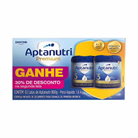 Kit Fórmula Infantil Aptanutri Premium 3 800g 2 Unidades