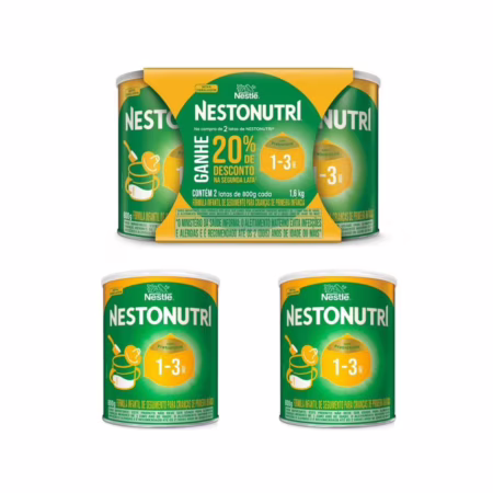 Kit Fórmula Infantil Nestonutri 1+ com 2 latas de 800g cada