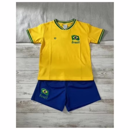 Kit Infantil Brasil Camisa E Shorts Licenciado Torcida Baby