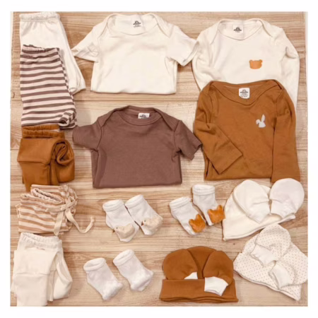 Kit minimalista Boho 18 peças  cápsula Roupa De Bebê pronto para Maternidade  Atacado enxoxal menino menina neutro • A