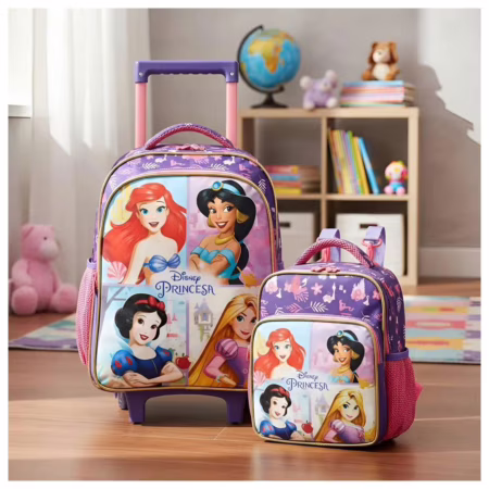 Kit Mochila E Lancheira Princesas Y2 Xeryus