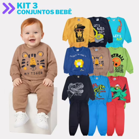 Kit Roupa inverno Menino 6 Peças (tam 3 meses a 3 anos)😍