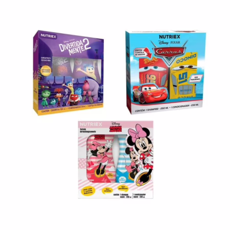 Kit Shampoo Nutriex Disney 250ml + Condicionador 230ml + Cartela de Adesivos