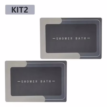 Kit2 Tapetes Para Banheiro Tapete Mágico Ultra  Para Absorçã