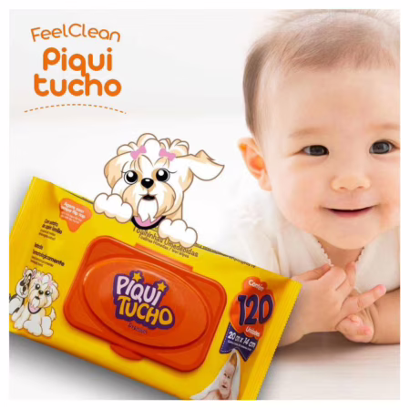 Lenço Umedecido Piquitucho Premium 120 unidades