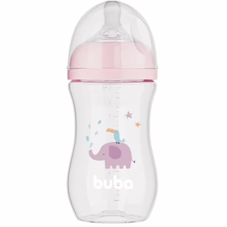 Mamadeira Easy Flow Elefante Rosa 270ml