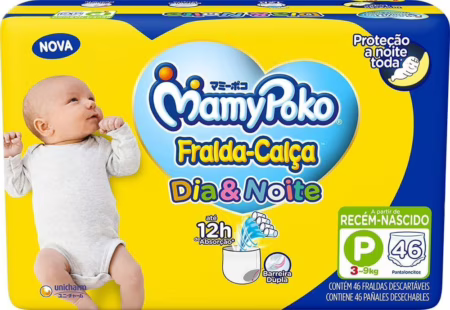 MamyPoko Fralda-Calça Dia & Noite P com 46