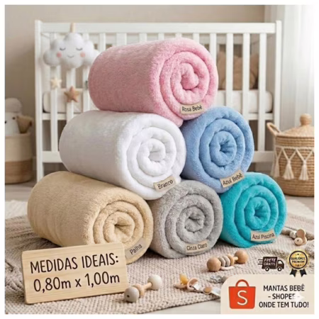 Manta Cobertor Bebe Infantil Microfibra Antialérgico