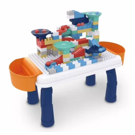 Mesa Infantil Para Atividades Interativas Com Blocos de Montar -