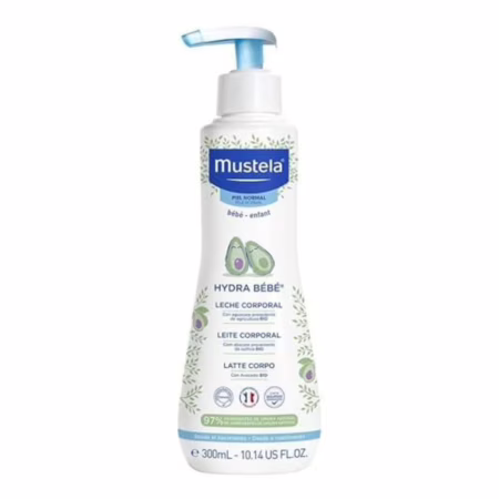 Mustela Hydra Bebê 300ml - Hidratante Infantil Corpo e Rosto - Feito com 97% de Ingredientes de Origem Natural e Hipoalergênico - Seguro Desde o Nascimento