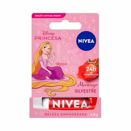 NIVEA Hidratante Labial Disney® Princesa 4,8g - Rapunzel - Morango Silvestre