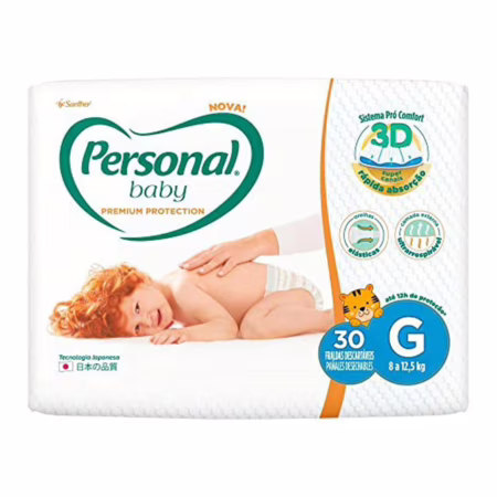 Personal Fralda Baby Premium Protection Grande 30Pads
