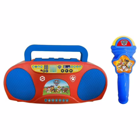 Radio com microfone Boombox karaoke Patrulha Canina