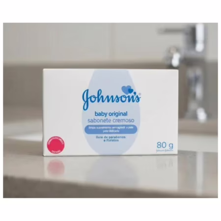 Sabonete Cremoso em Barra Johnson's Baby 80g