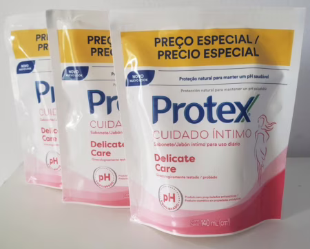 Sabonete Íntimo Líquido Protex Cuidado Íntimo Delicate Care 140ml Refil