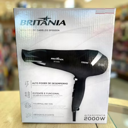 Secador de Cabelo Britânia 2 Temperaturas 2000W SP3100N 127V