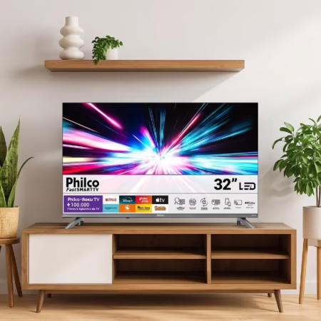 Smart Tv 32 Philco Roku Tv Dolby Áudio Hdr10 P32crb