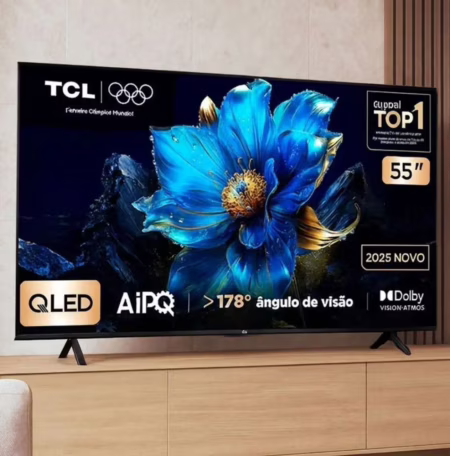 🚨 Smart Tv Tcl 55 Polegadas Qled 4k P7k Wifi Bluetooth Google Tv Hdr10+ Dolby Atmos Dolby Vision 55p7k