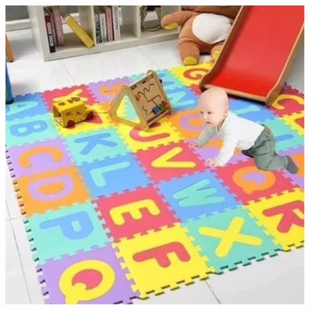 Tapete Alfabeto e Numérico Eva Tatame Infantil Educativo Criança Peças 29x29cm 08mm 26 ou 36 Peças