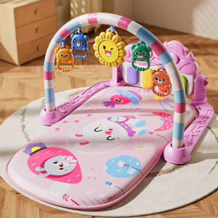 Tapete Com Pedal de Piano Para Bebês Rosa ou Azul