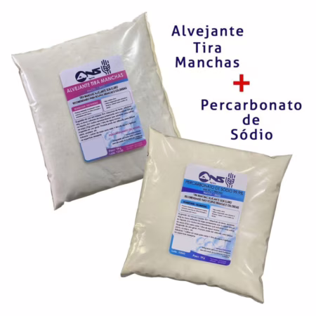 Tira manchas alvejante 1kg + Percarbonato de sódio 1kg