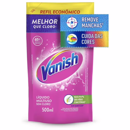 Tira Manchas Vanish Líquido Multiuso para roupas coloridas Refil Econômico 500ml