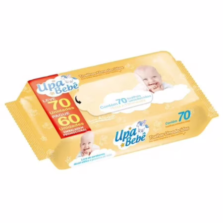Toalha Umedecida Upa Bebê Leve 70 Unidades