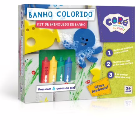 Toyster - Banho colorido - Kit de Brinquedo de Banho - Coré