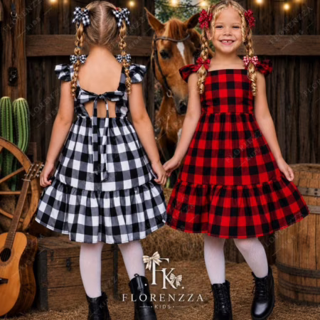 Vestido Infantil Menina Xadrez Festa Junina - Várias estampas