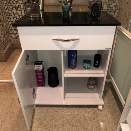 🚨 Armário Aparador Fruteira Mesa De Cozinha Com Rodinhas  Branco