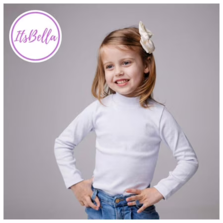Blusa Gola Alta Manga Longa Infantil Menina 4 AO 14
