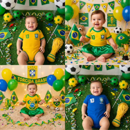 Body Bebê Brasil Temático 100% Algodão