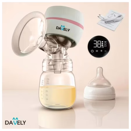 Bomba De Tirar Leite Elétrica Bombinha De Leite Materno Alimentação Coletor De Leite Armazenamento Sutia Extracao De Leite Display Led + Mamadeira Extratora Elétrica Amamentação Sugador Marca Davely