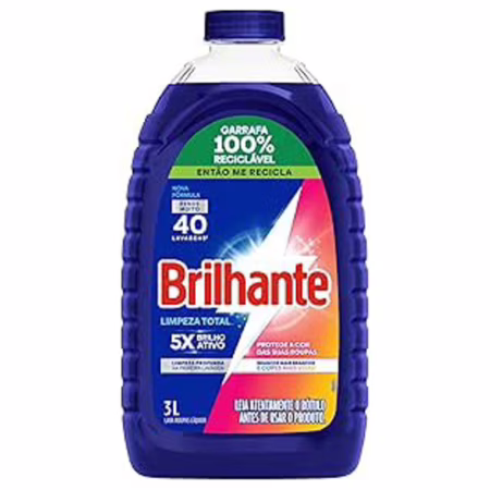 Brilhante Limpeza Total - Lava Roupas Líquido 3L