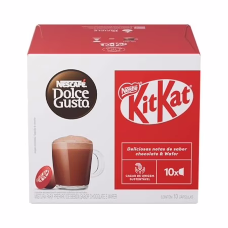 💎 Café em Cápsula Nescafé Dolce Gusto KitKat 10 Cápsulas 170g